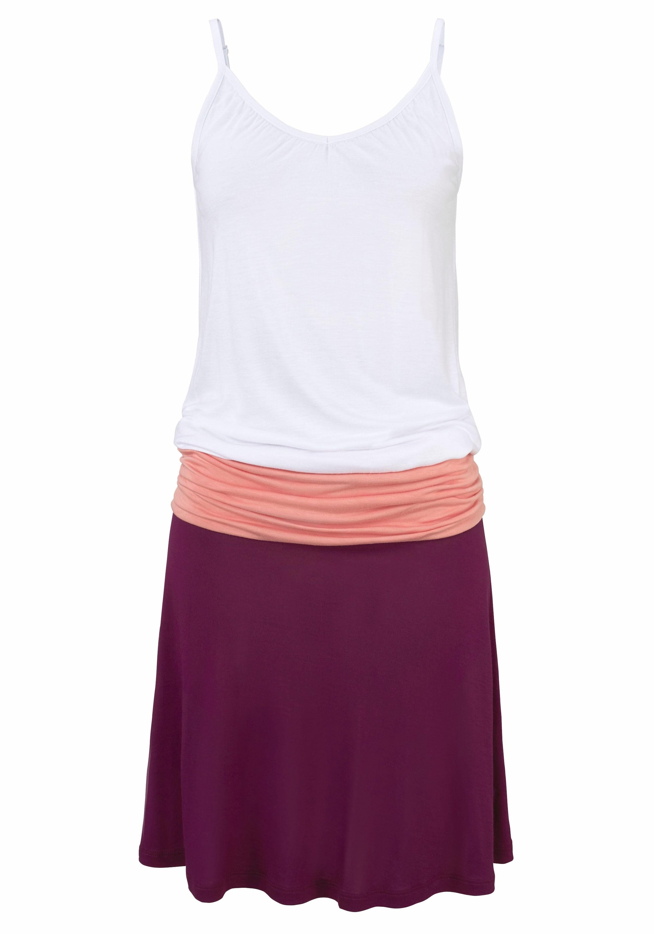 Beachtime Strandkleid aus Viskosejersey mit verstellbaren Trägern, kurzes Sommerkleid