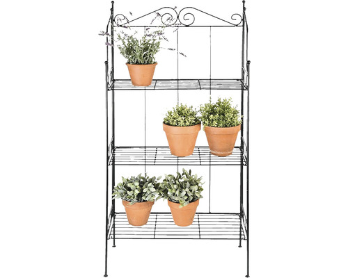 Esschert's Garden etagère, L 55,5 x 25,5 x 110 cm, staal, zwart