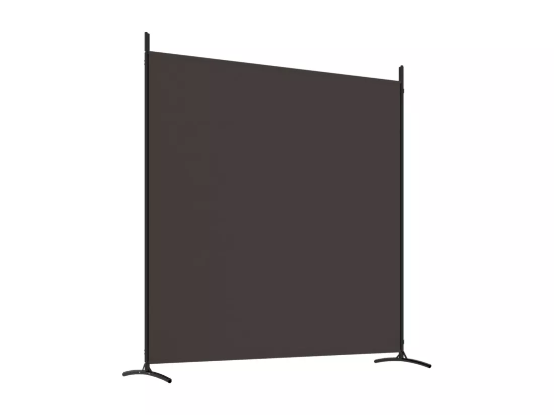 Cloison de séparation 3 panneaux Marron 525x180 cm Tissu