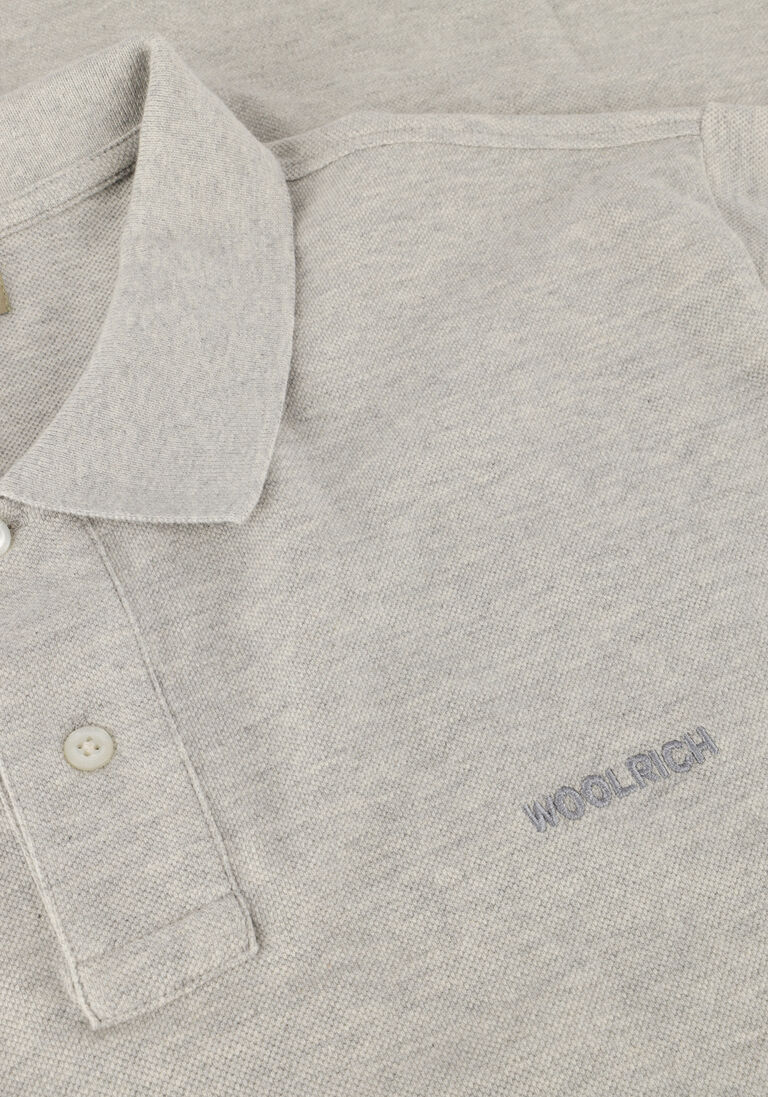 lichtgrijze woolrich polo classic american polo