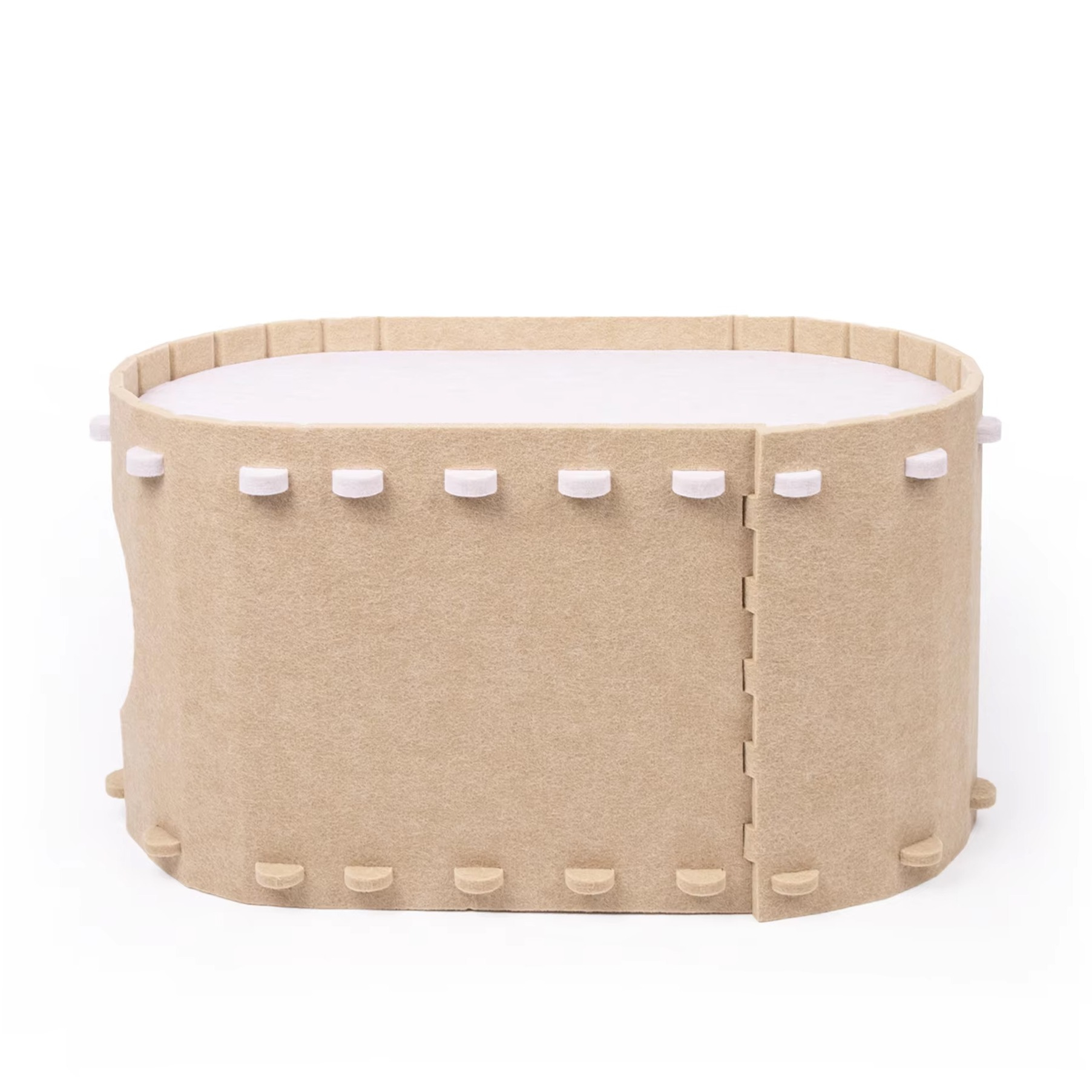 (58x30cm) 2 Etagen Filz Katzen Haus Haustier Möbel Hunde Bett Höhle - Beige