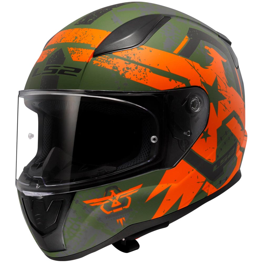 LS2 - Casque FF353 Rapid II Thunderbirds Kaki / Orange / Mat