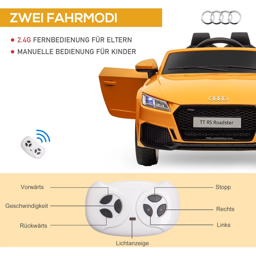 HOMCOM Kinder Elektroauto gelb