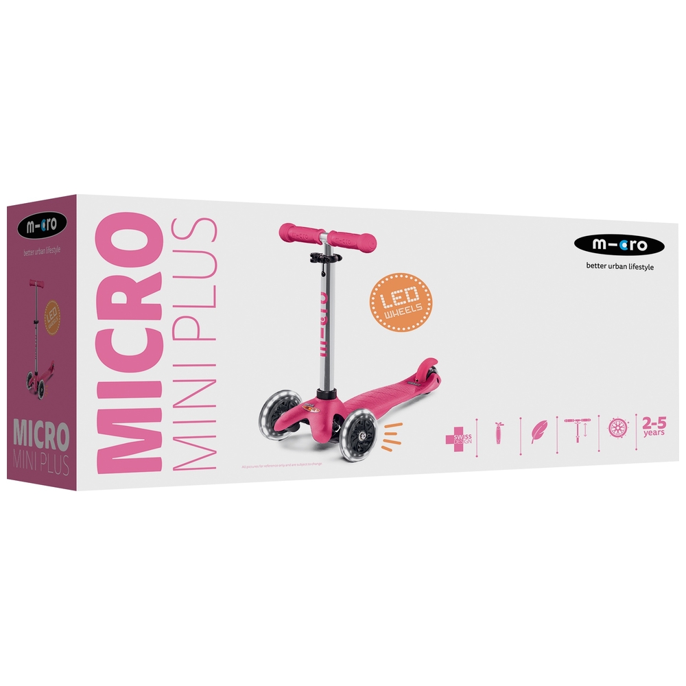 Mini Micro Plus Pink LED Scooter