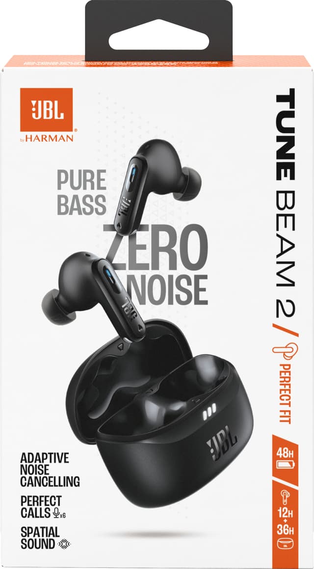 JBL Tune Beam 2 true wireless in-ear høretelefoner (sort)