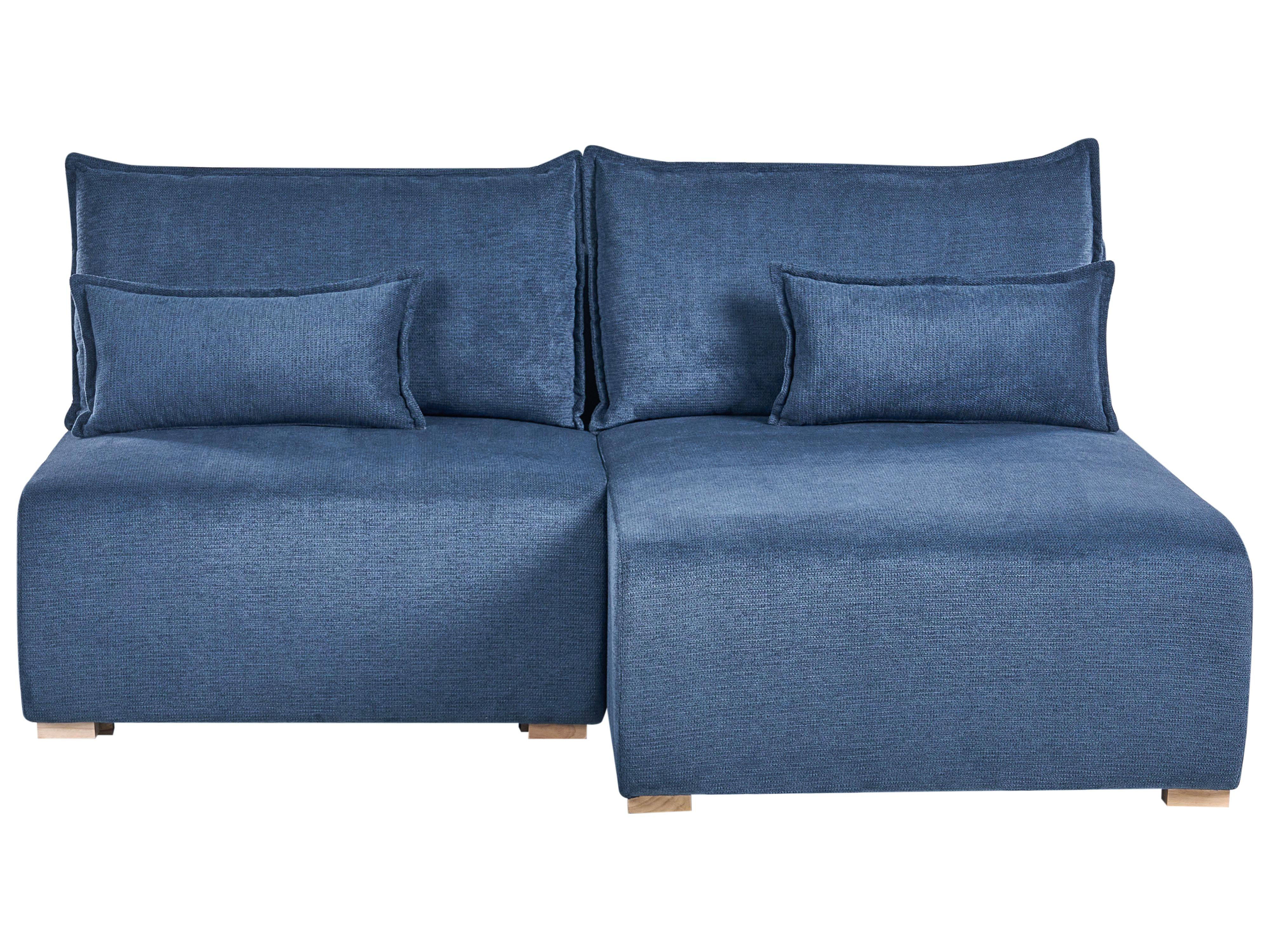 Modulaire hoekbank NERBO Stof Blauw linkszijdig