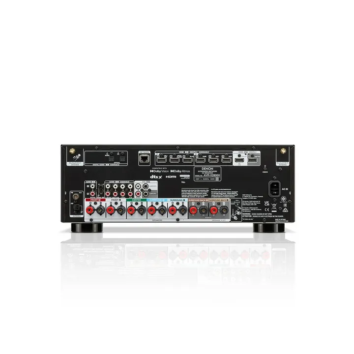 Denon | AVR-X2800H - AV-netværksmodtager - 8K - HDR - 7.2 kanal - 7 x 95 Watt - sort