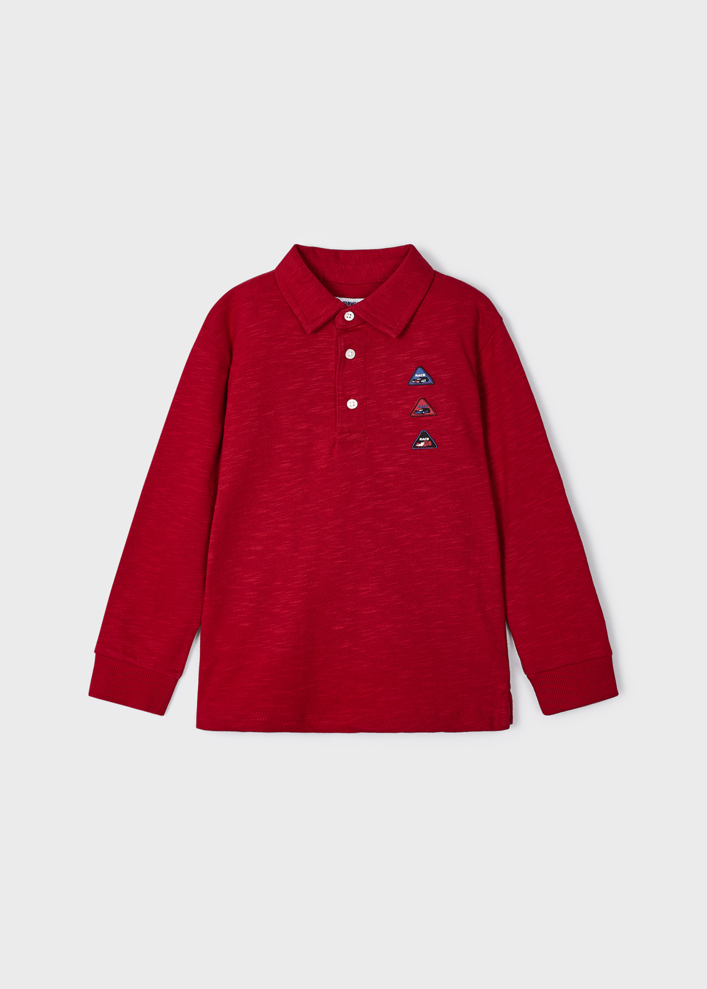 Camisa polo infantil Better Cotton em malha texturizada