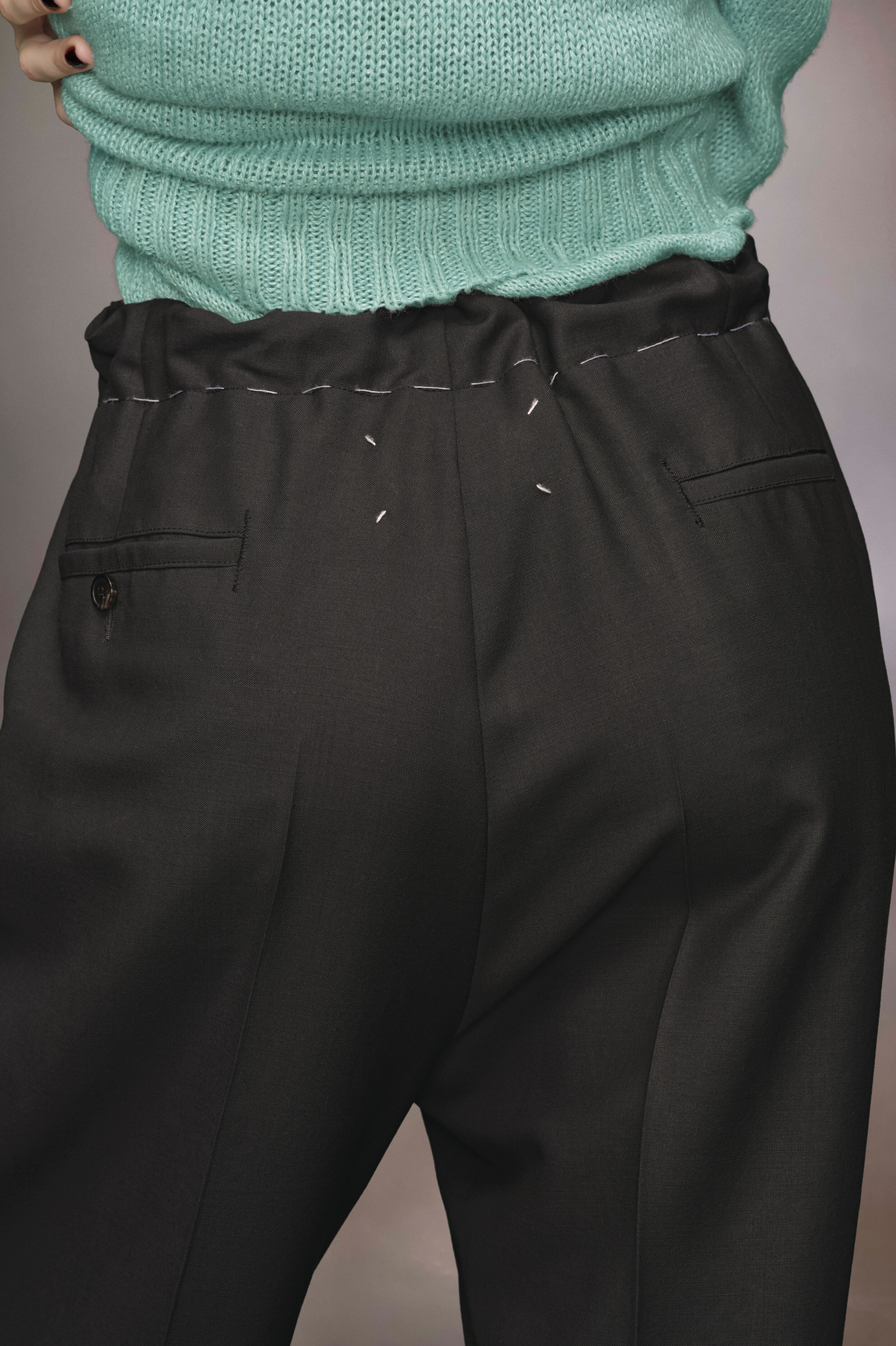 Pantalon en mohair Bleu