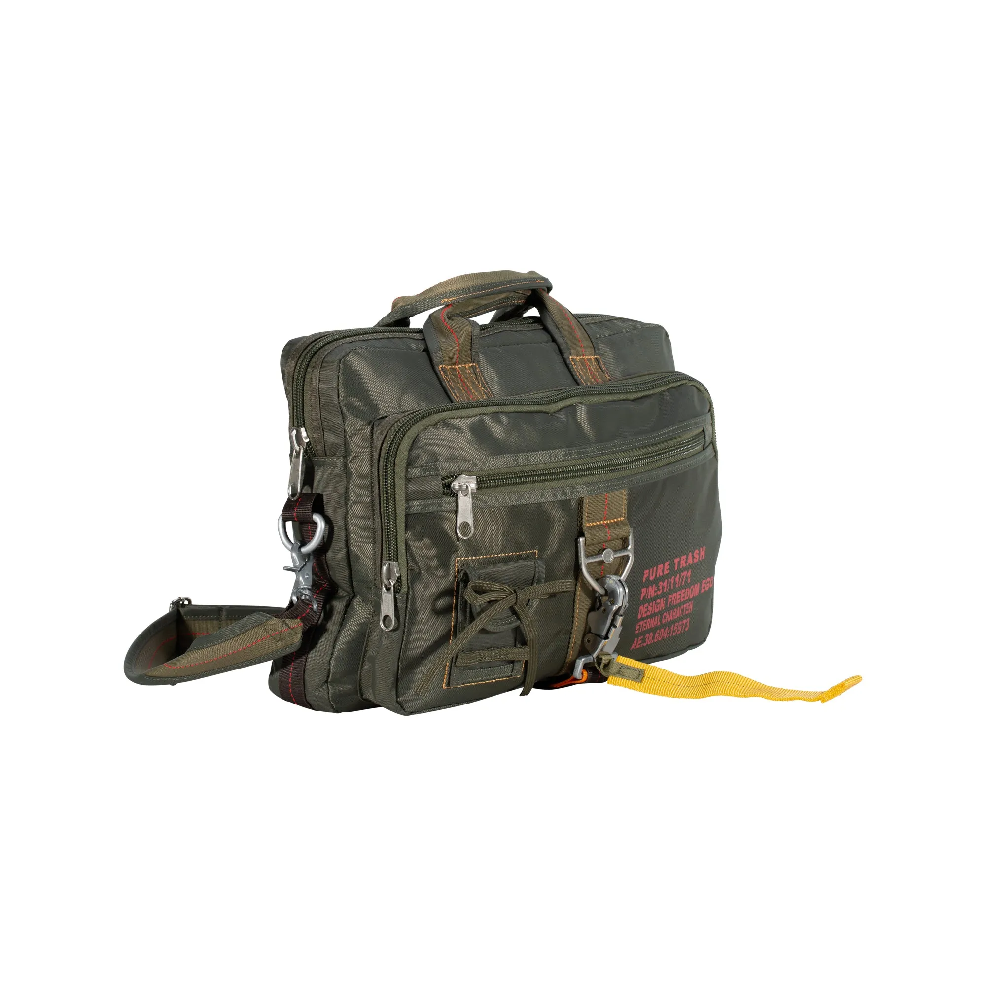 Pure Trash -  Handtasche Karabiner groß Pure Trash oliv