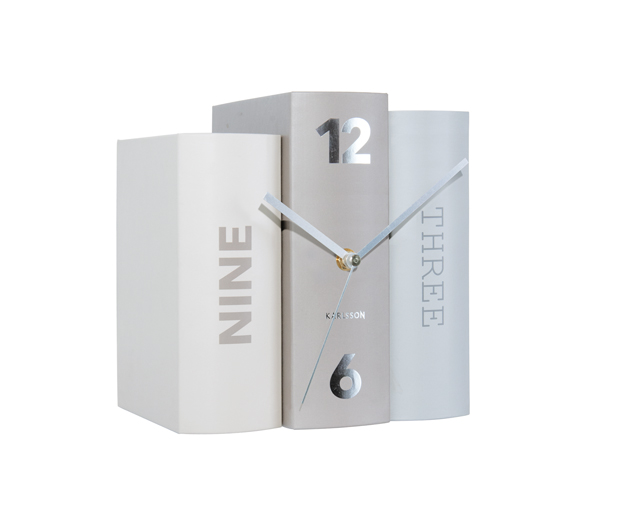 Wall clock Mr. Black numbers steel polished