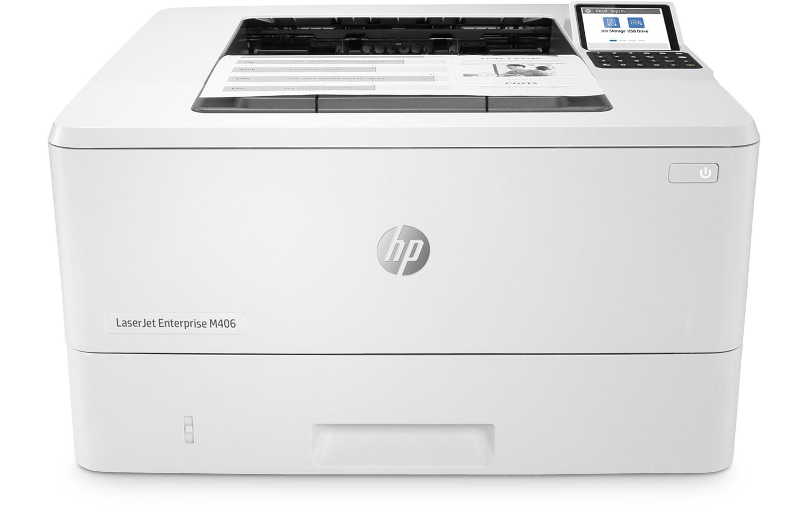 Drucker LaserJet Enterprise M406dn<br>Kompakter Monochrom-Laserdrucker für Arbeitsgruppen mit vielen Sicherheitsfeatures