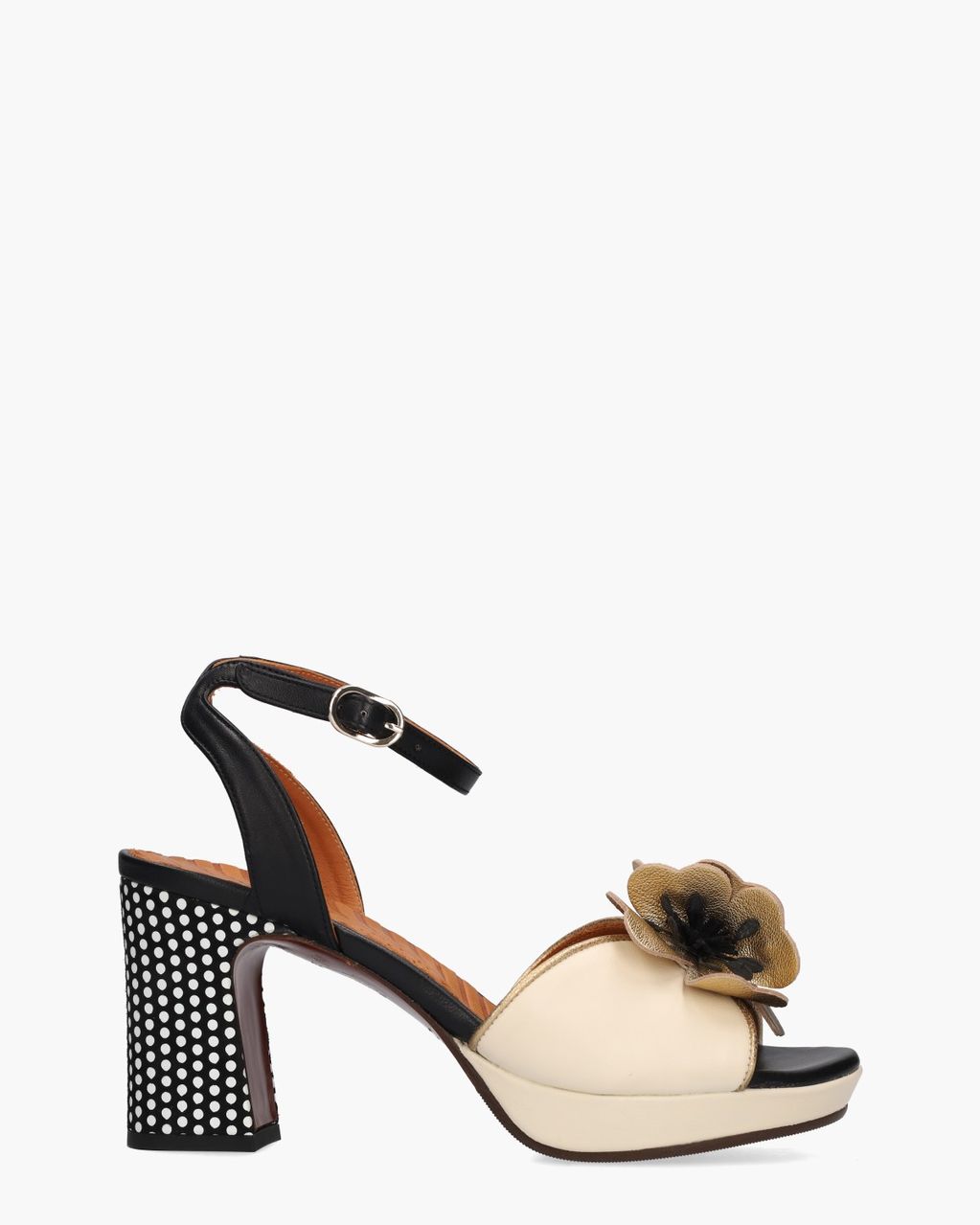 Chie Mihara Kaski48 Beige/Zwart Damessandalen