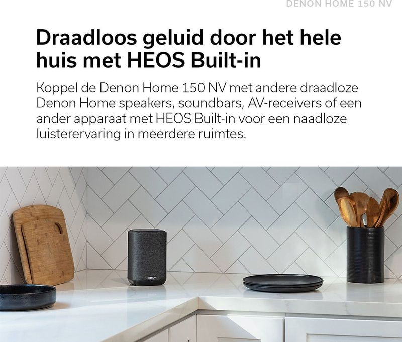 Denon - Home 150 NV - Draadloze Speaker - Zwart - HEOS Technologie
