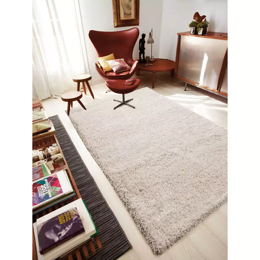 Wecon home basics Hochflorteppich Paula creme beige meliert
