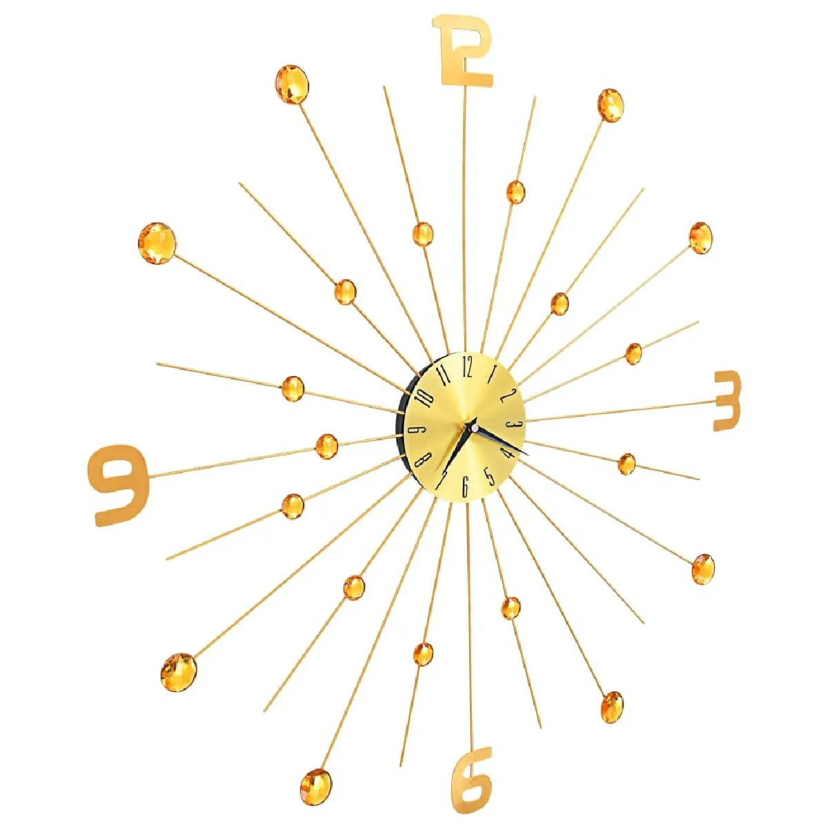 Decoshop26 Horloge Métal Doré 70 cm