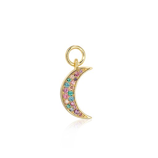 Sif Jakobs Jewellery Luna Ørerings Vedhæng, Guld/Multi