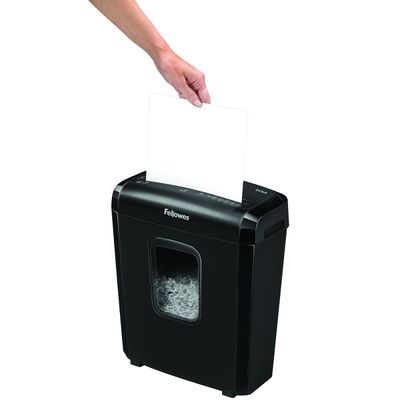 Fellowes Powershred 6M - destructeur de documents coupe croisée mini-cut - 6 feuilles - Corbeille 13 litres