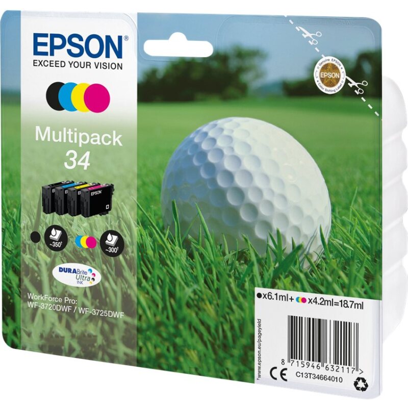 Epson Golf ball Encre DURABrite Ultra multipack 4 couleurs Balle de golf 34