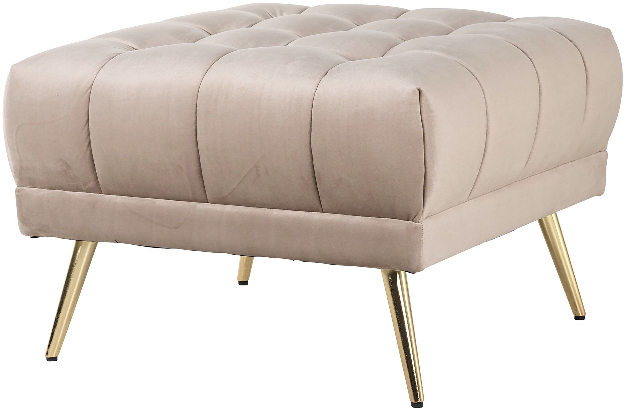 Poef 211257 Khaki Velvet Huxley B76 x D76 x H50 cm