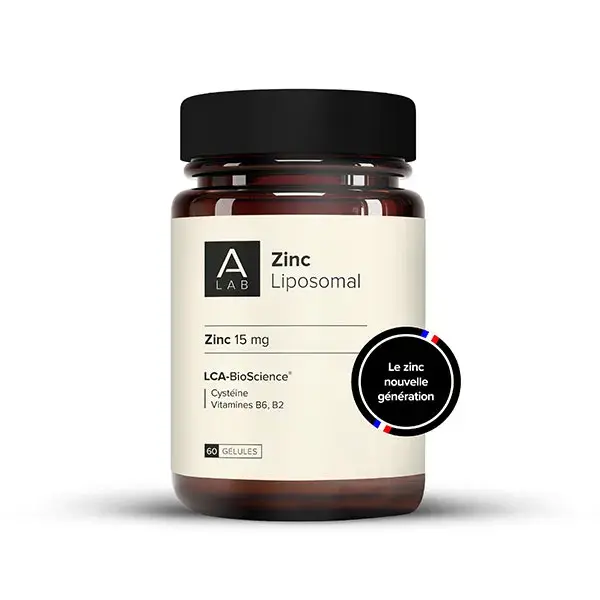 A-Lab Zinco Lipossomal 15 mg - Imunidade, Pele, Cabelo, Visão, Acne - 60 cápsulas