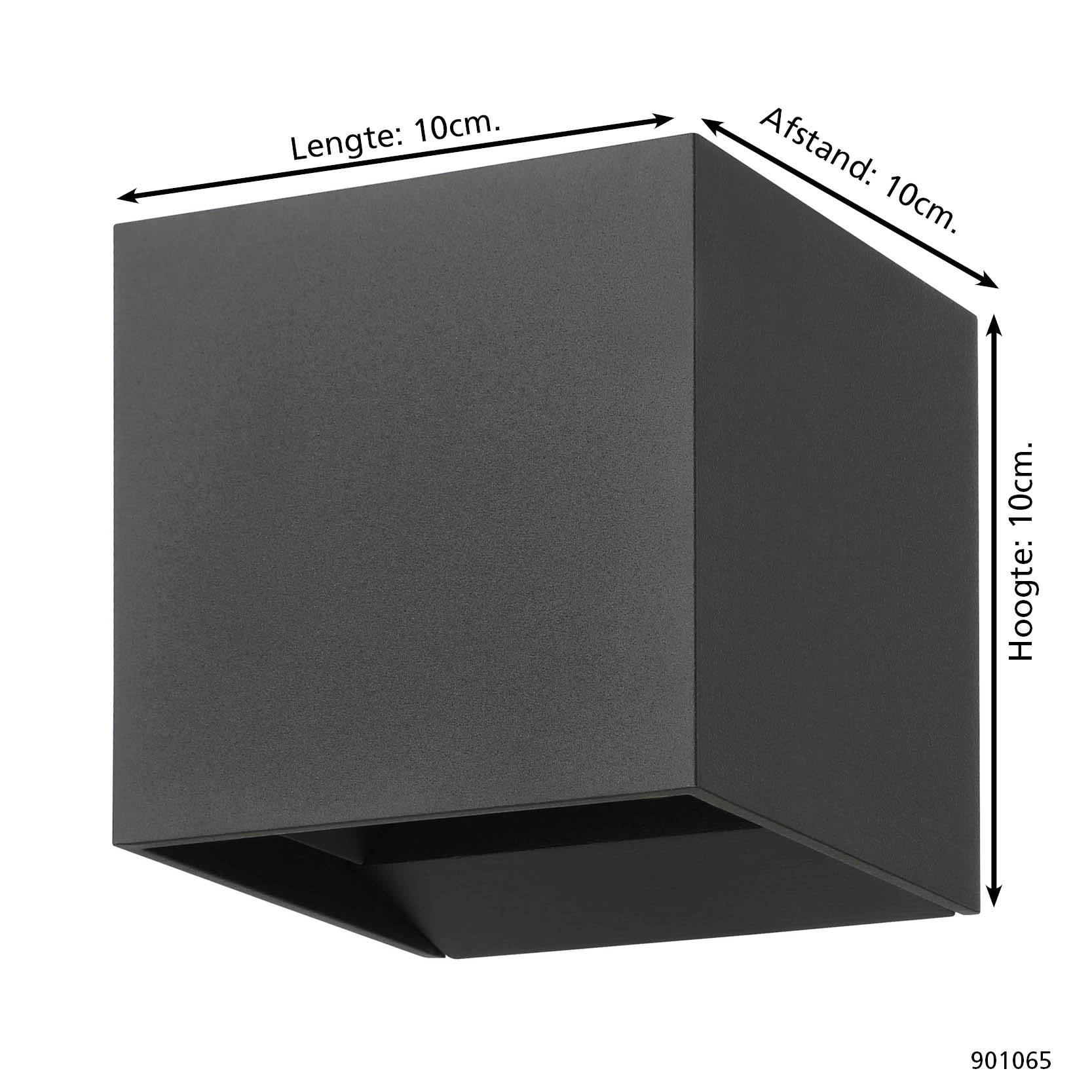 EGLO Calpino 3 Wandlamp - LED - 10 cm - Antraciet