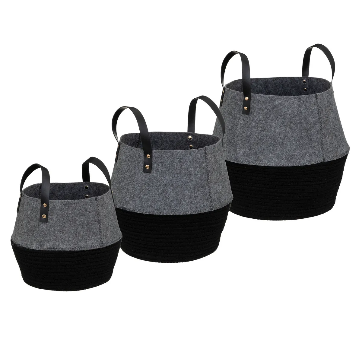 Atmosphera, Createur D'Interieur Atmosphera Panier Soul - Noir/Gris
