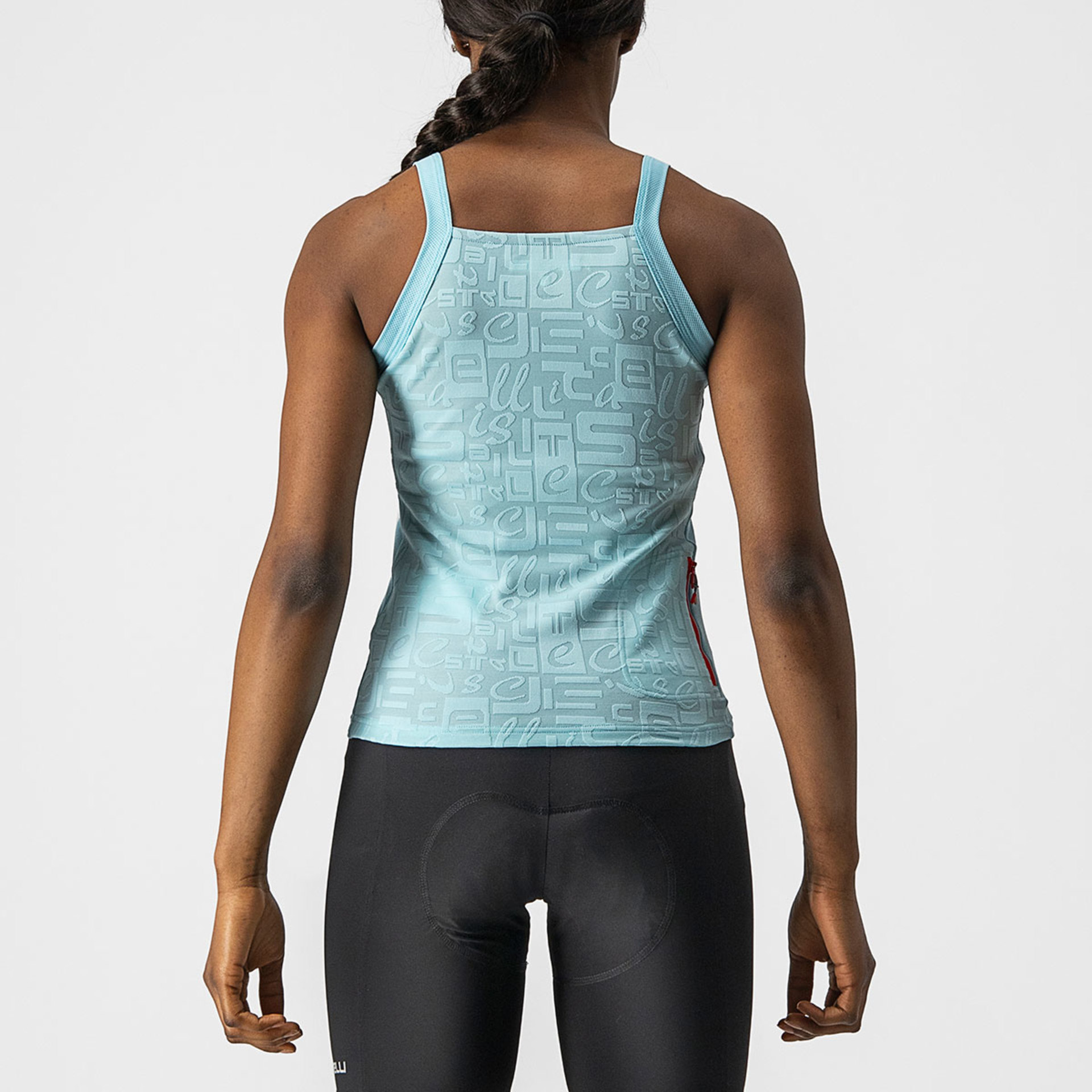 Castelli Promessa Jacquard Bavette Fietsshirt Zonder Mouwen Blauw Dames