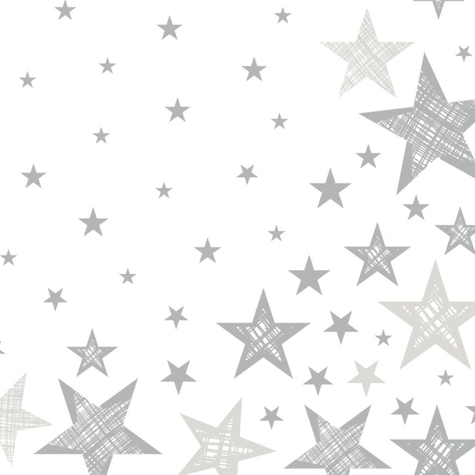 20 Servietten - Sterne - Shining Star - ca. 33 x 33 cm