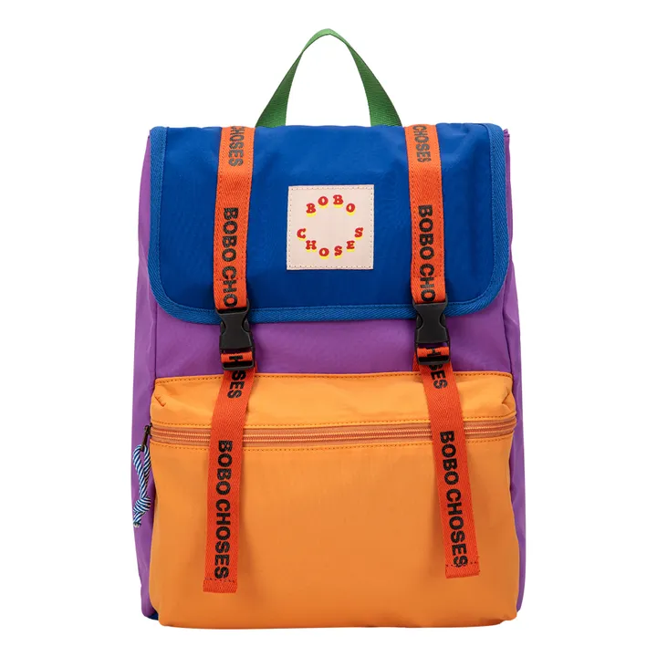 Bobo Choses Sac à Dos Coton Bio Color Block | Bleu