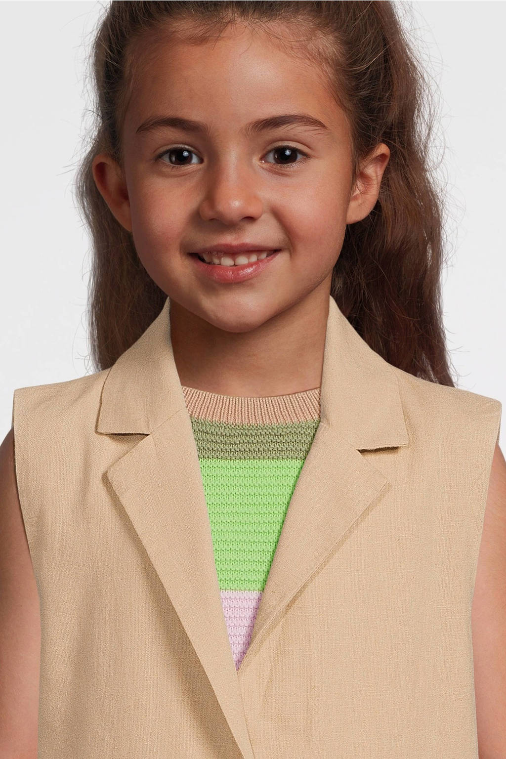 NAME IT gilet NKFFALINNEN zand