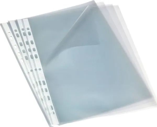 Plastlommer Bantex A4 åben i top/venstre side 0,09 mm transparent - (100 stk.)