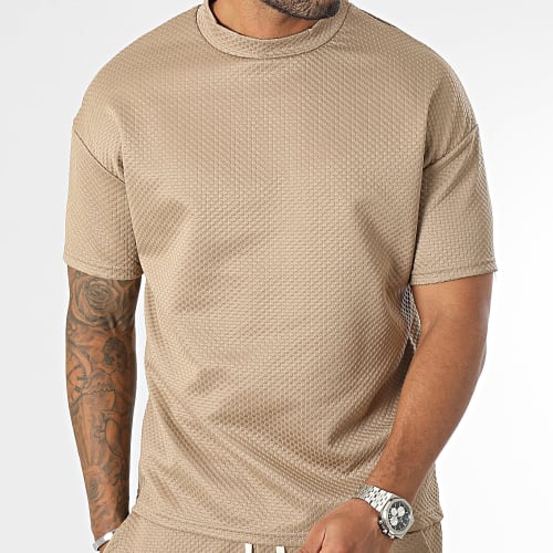 Ensemble Tee Shirt Et Pantalon Beige