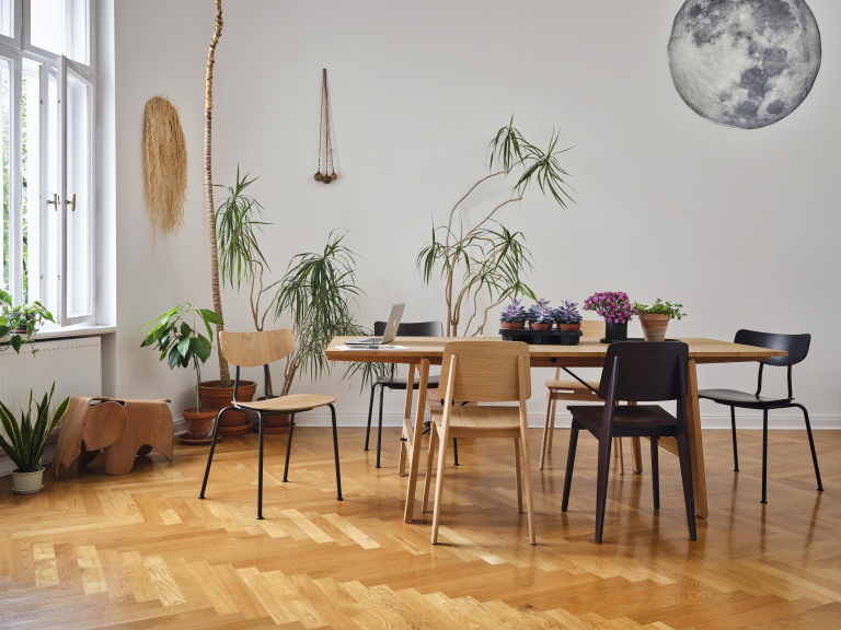 Vitra Eames Coffee Table 1140 essen honing Walnotenhout