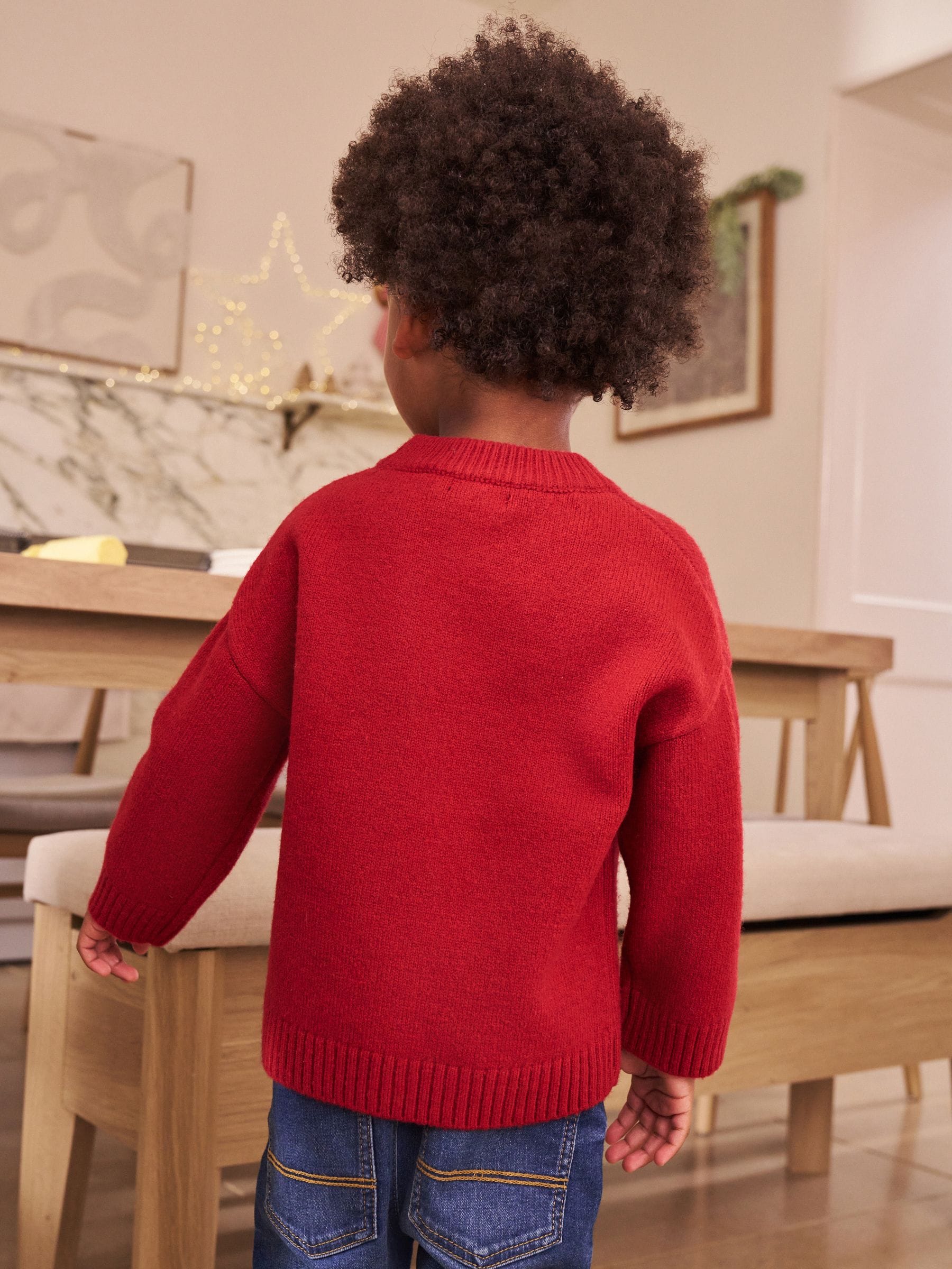 Red Dog Graphic - Matching Family Christmas Jumper (3mths-7yrs)