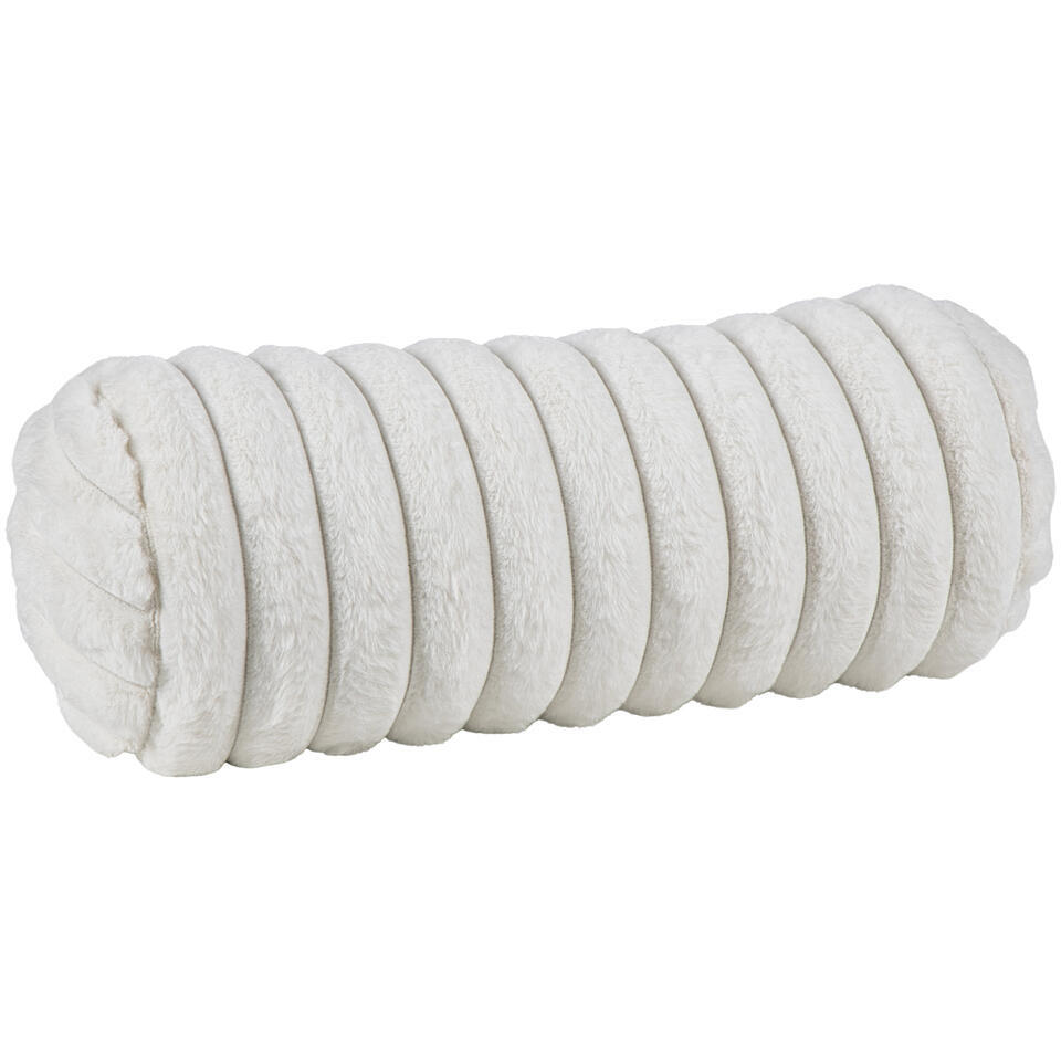 Sierkussenrol Mario - crème - 40xØ15 cm