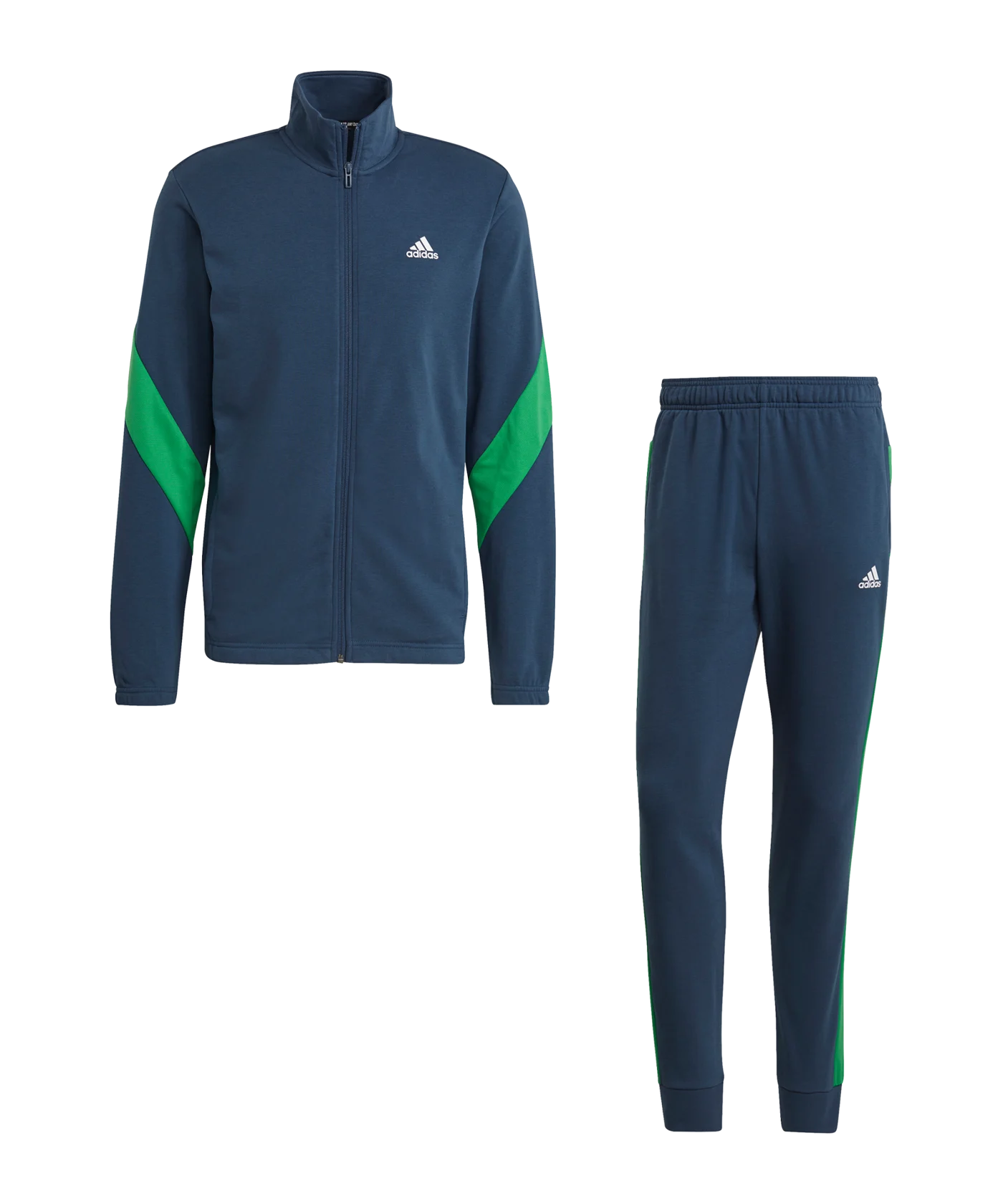 adidas Sport Cotton Trainingsanzug Blau Grün