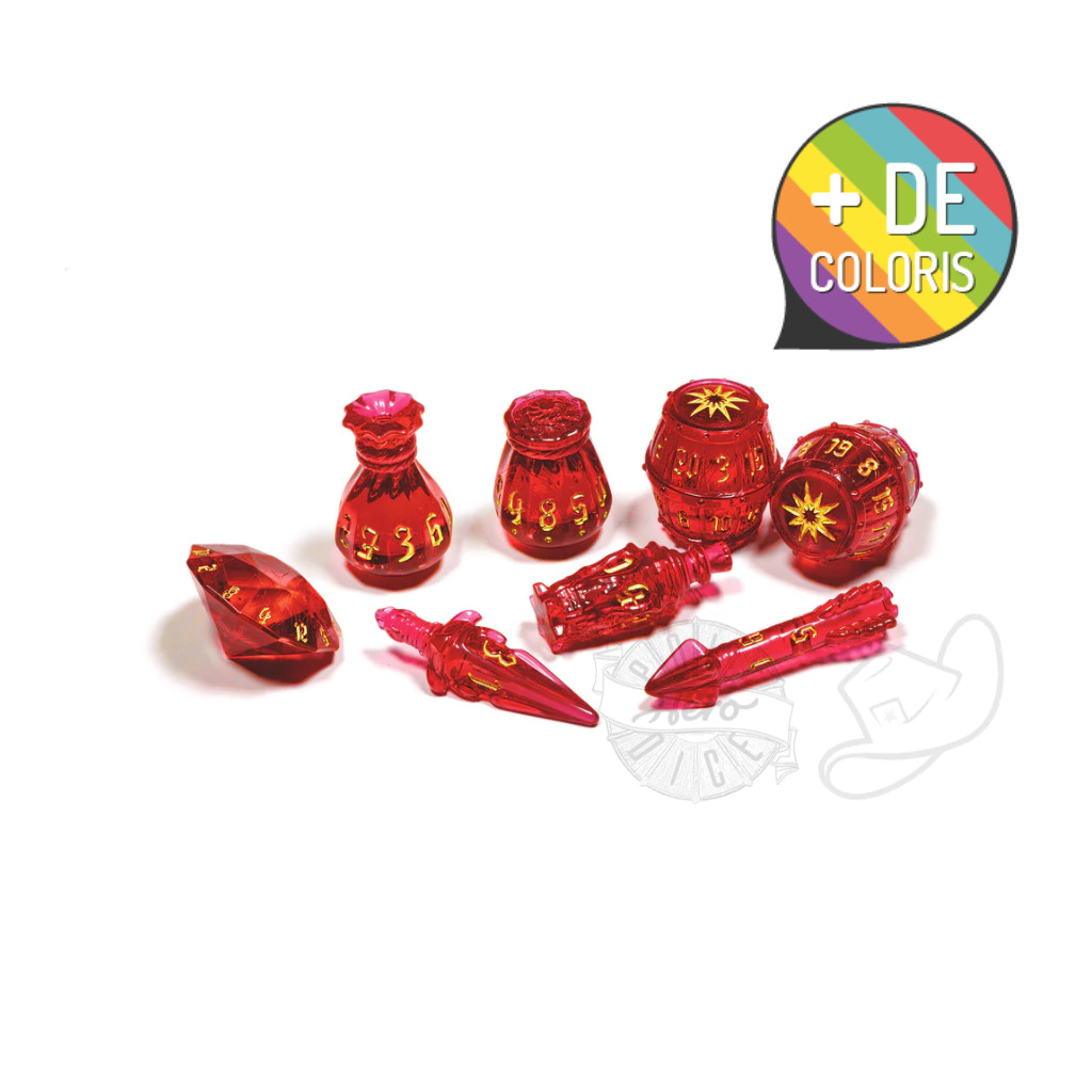 Set de 8 Dés JDR Polyhero Dice : Rogue