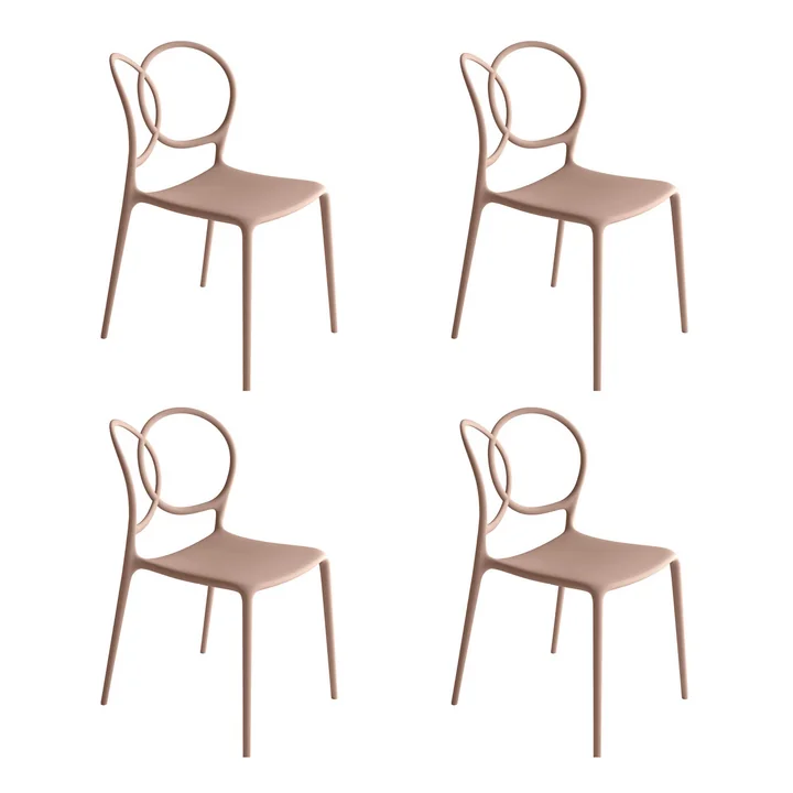 Driade - Sissi Stuhl Outdoor, mattrosa (4er-Set)