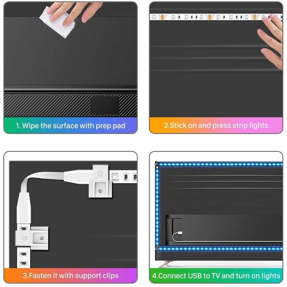 Govee RGB-LED-TV-Hintergrundbeleuchtung mit Fernbedienung für 46-60 Zoll Fernseher