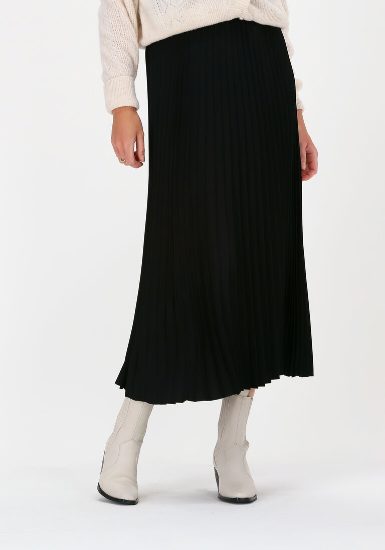 SELECTED FEMME zwarte selected femme pliss&eacute; rok alexis mw midi skirt