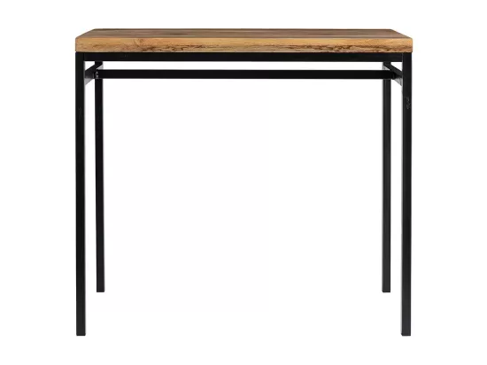 Table haute industrielle en bois manguier massif et métal noir L115 cm YPSTER