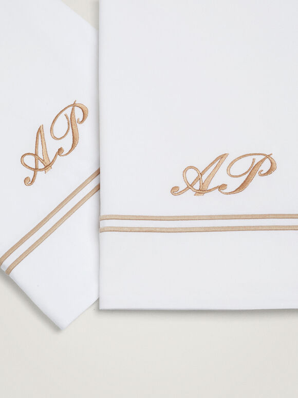 Conjunto de 2 fronhas personalizáveis - Bege