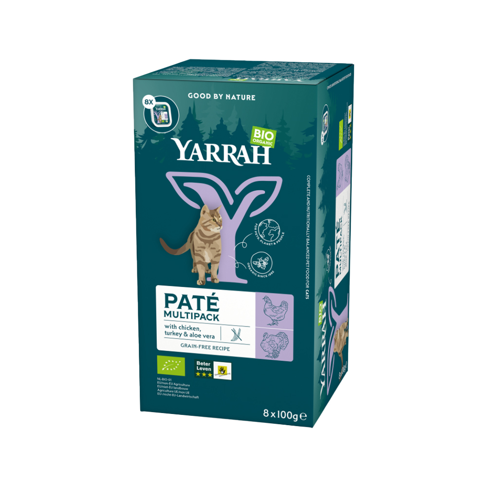 Yarrah - Bio Paté Multipack Kip & Kalkoen - Kat