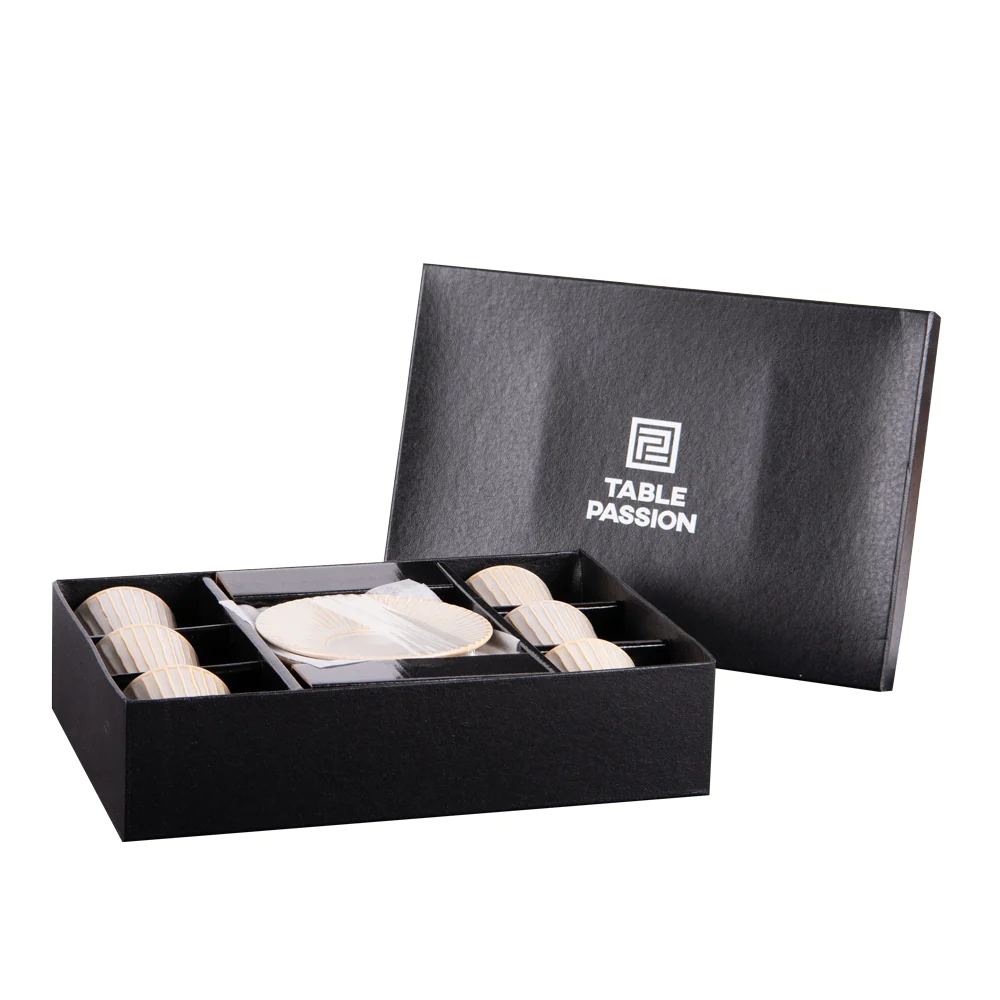 Coffret de 6 tasses à café avec sous tasses Liv Table passion