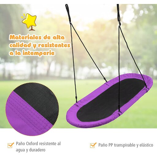 Columpio De Nido Colgante 100-160 Cm Costway