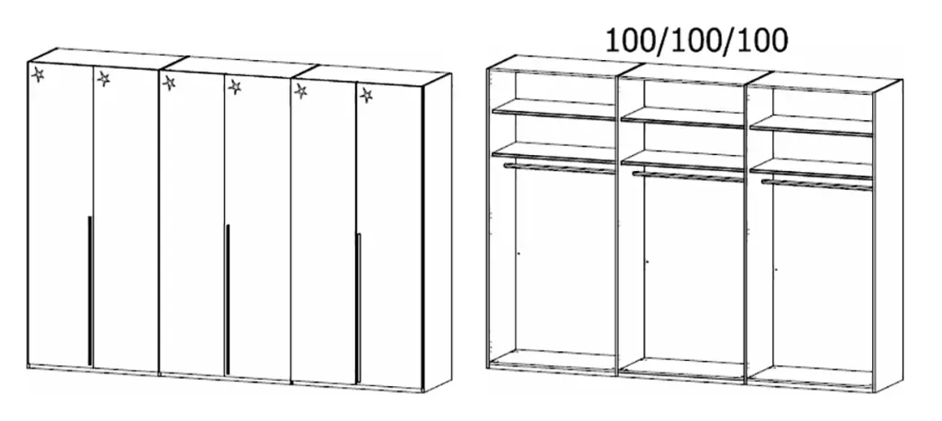 Kleiderschrank Montclar-Extra 301 x 223 cm