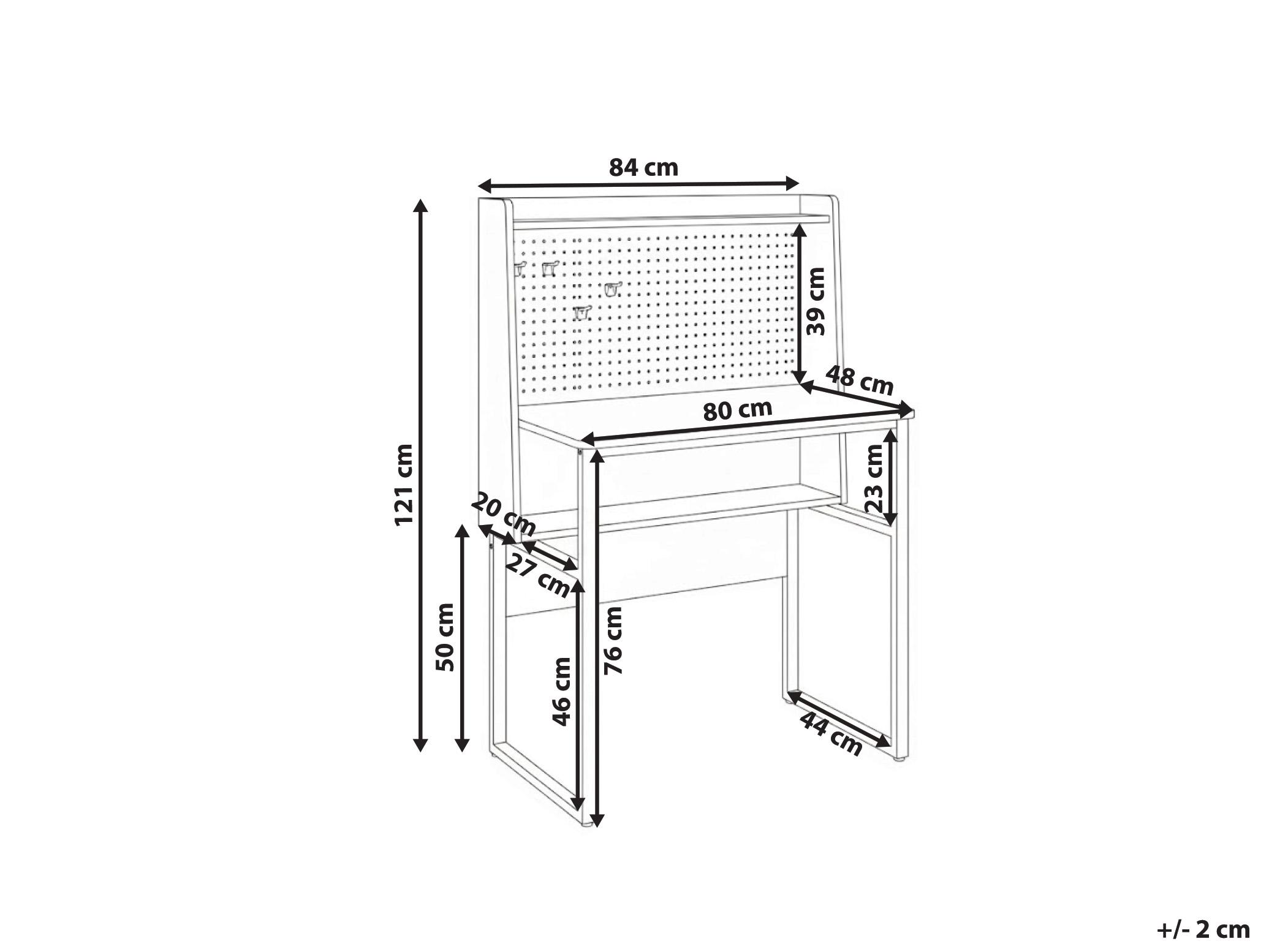 Thuiskantoor met ophangbord BUXTON Donkerbruin 84 cm 48 cm