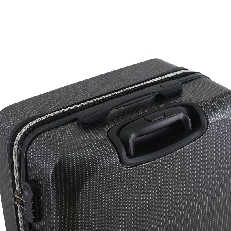 Lot de 3 valises rigides 379 Extensibles 55, 66 et 76 cm Noir