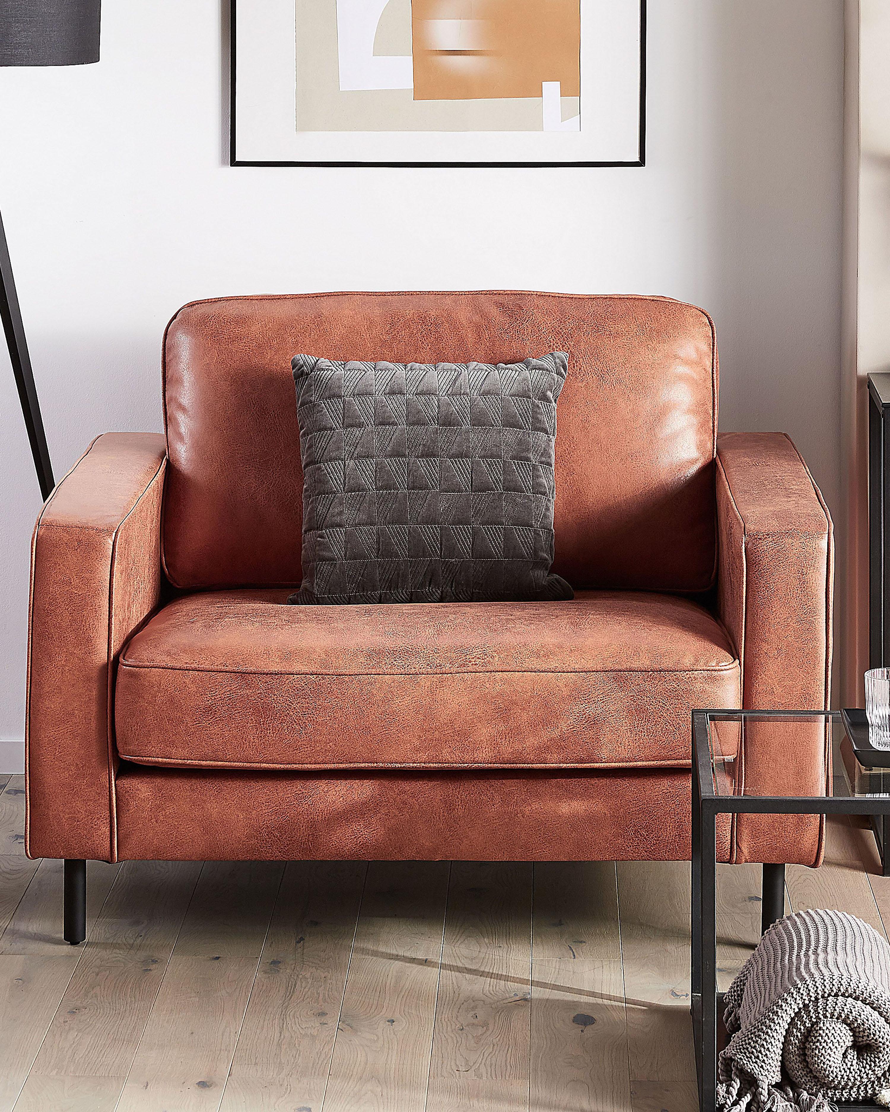Fauteuil SAVALEN Kunstleer Goudbruin
